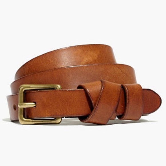Madewell Accessories - Madewell Crisscross Skinny Belt Leather Brown XS